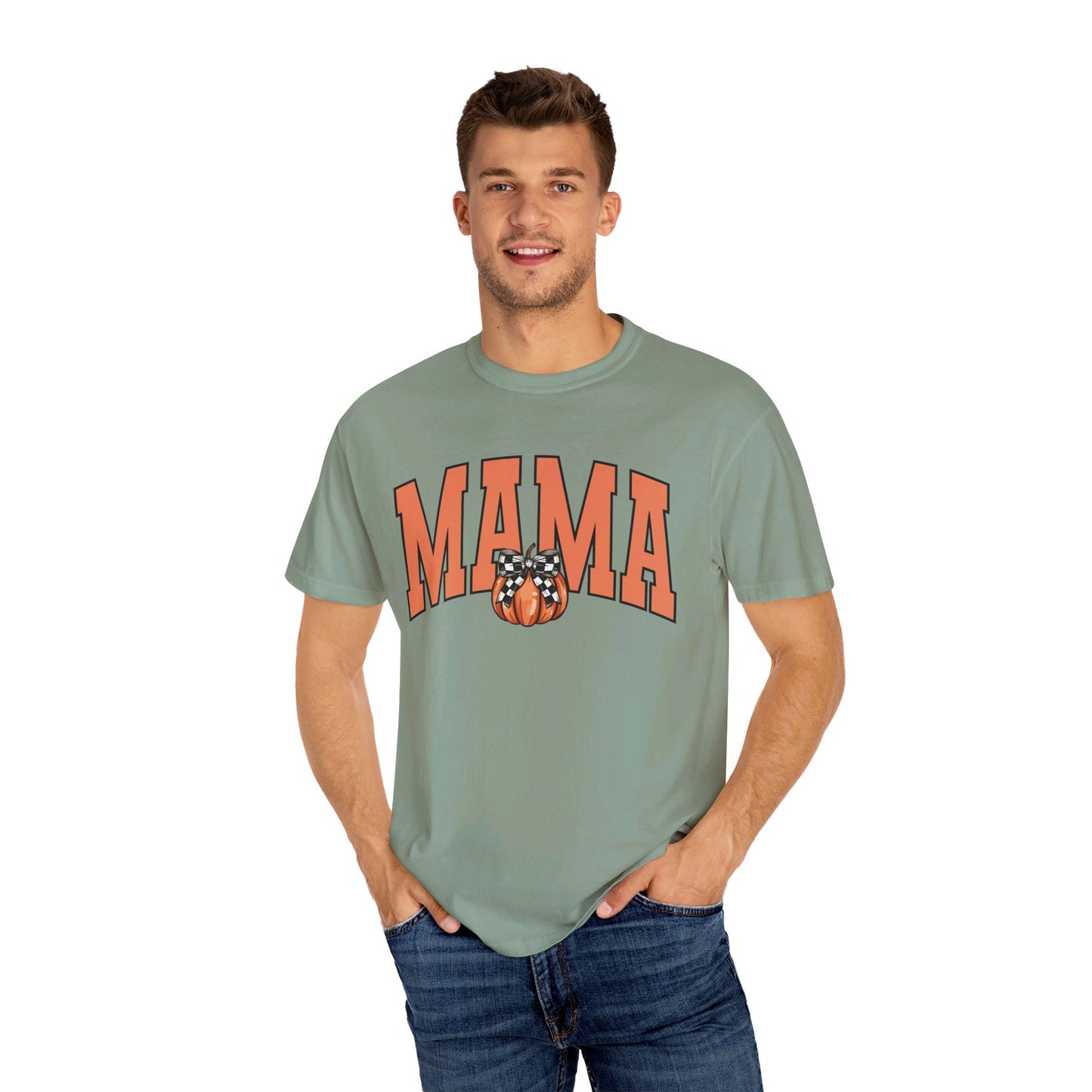 🧡🎃 Mama Pumpkin Tee: Fall Fashion Must-Have! #MamaPumpkin #FallFashionGoals Unisex Garment-Dyed T-shirt