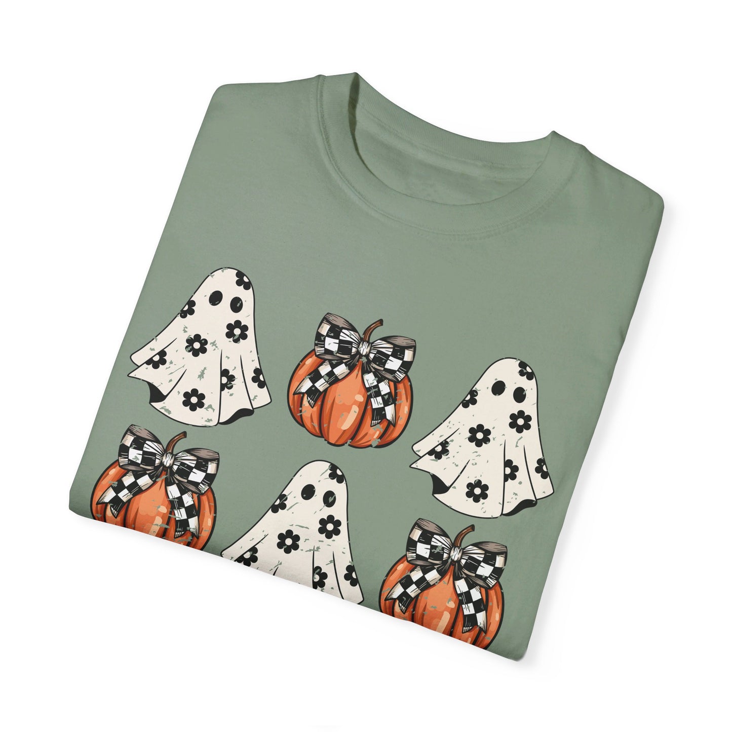 Ghost and Pumpkins Unisex Garment-Dyed T-shirt