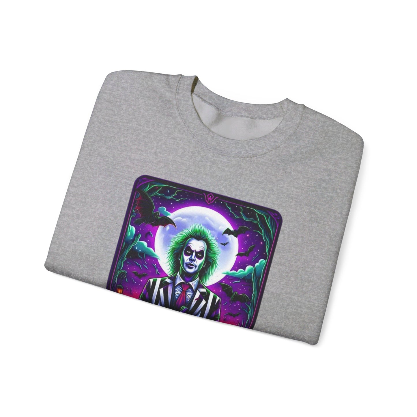 "Beetlejuice Halloween Showtime Sweatshirt: Spooktacular Style" Unisex Heavy Blend™ Crewneck Sweatshirt