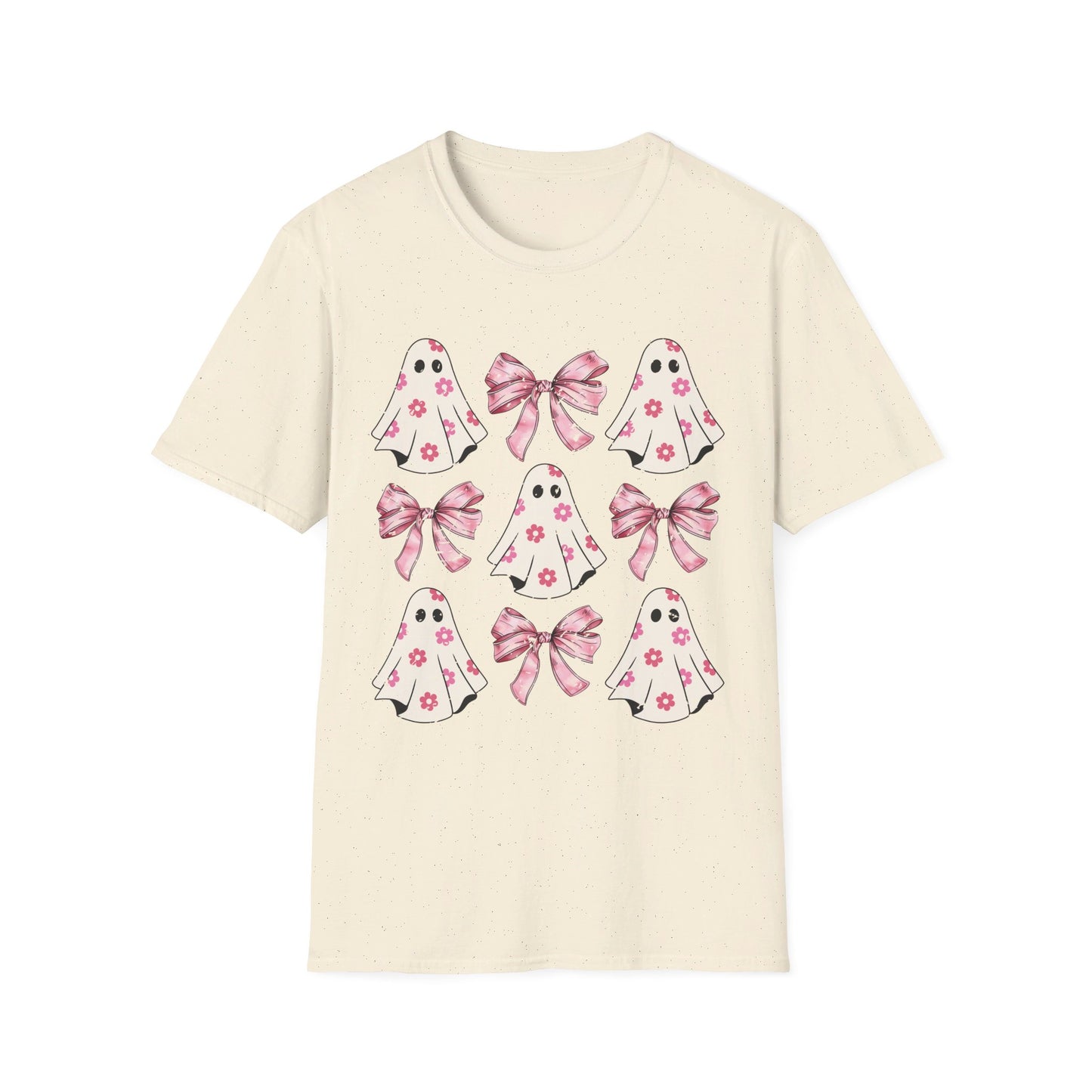 Pink Bows and Ghost Unisex Softstyle T-Shirt