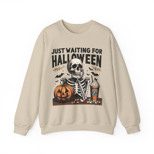 🎃✨ Counting Down to Halloween in Style! #HalloweenVibes #WaitingForHalloween Unisex Heavy Blend™ Crewneck Sweatshirt