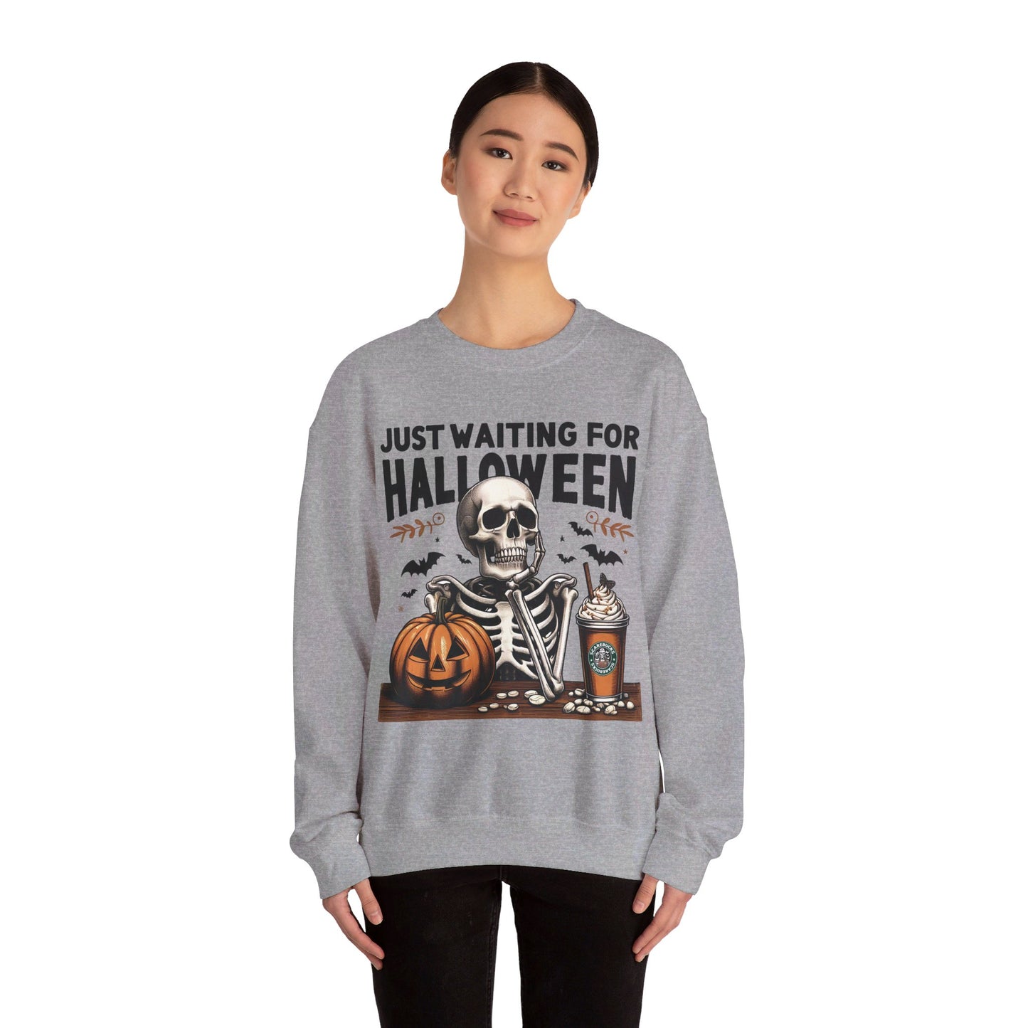 🎃✨ Counting Down to Halloween in Style! #HalloweenVibes #WaitingForHalloween Unisex Heavy Blend™ Crewneck Sweatshirt