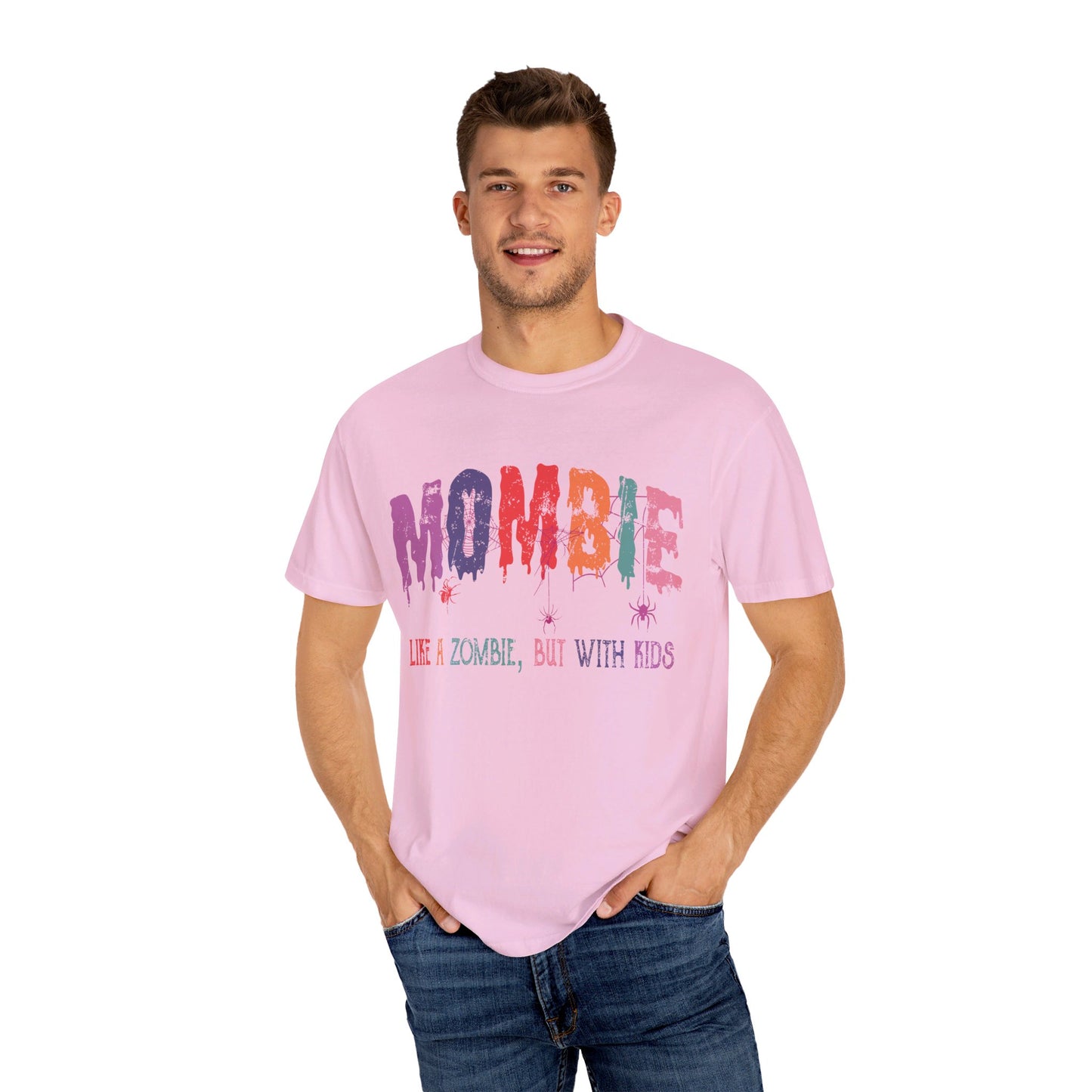 Zombie Mombie Halloween Unisex Garment-Dyed T-shirt