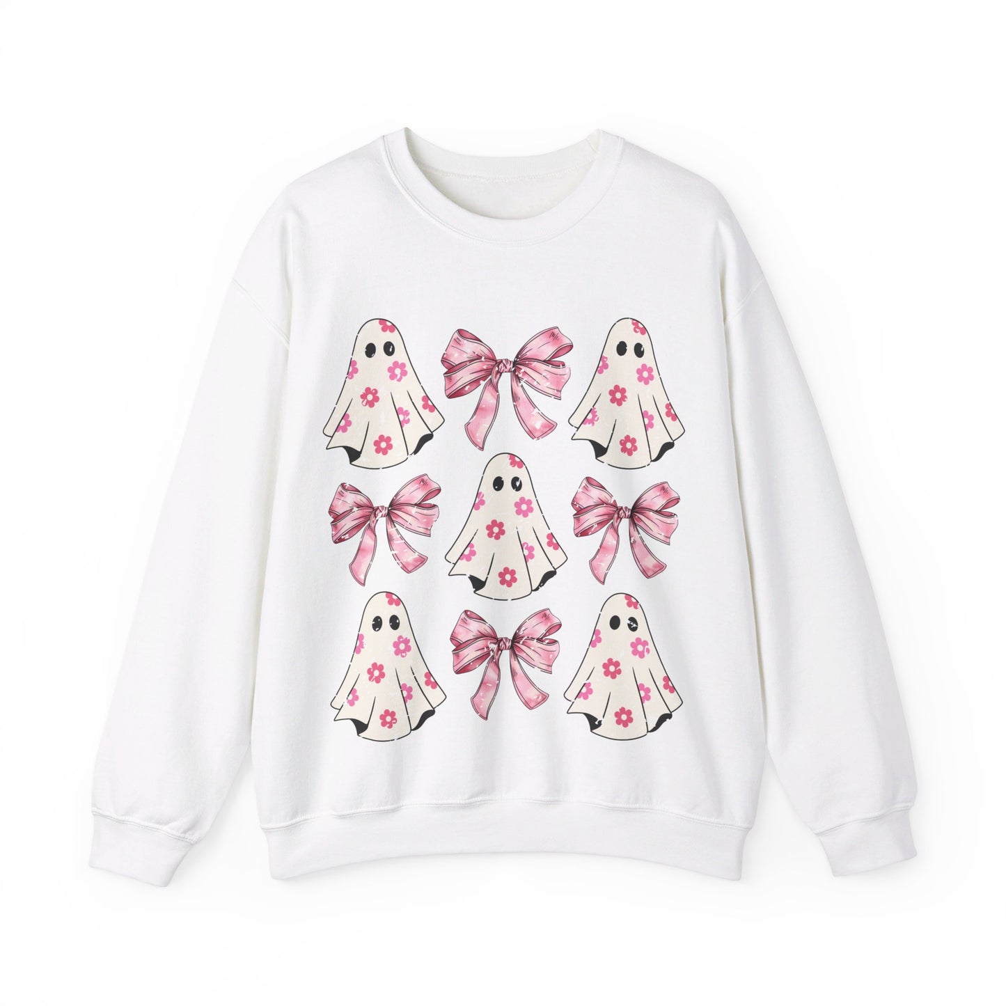 Pink Bows and Ghost Unisex Heavy Blend™ Crewneck Sweatshirt