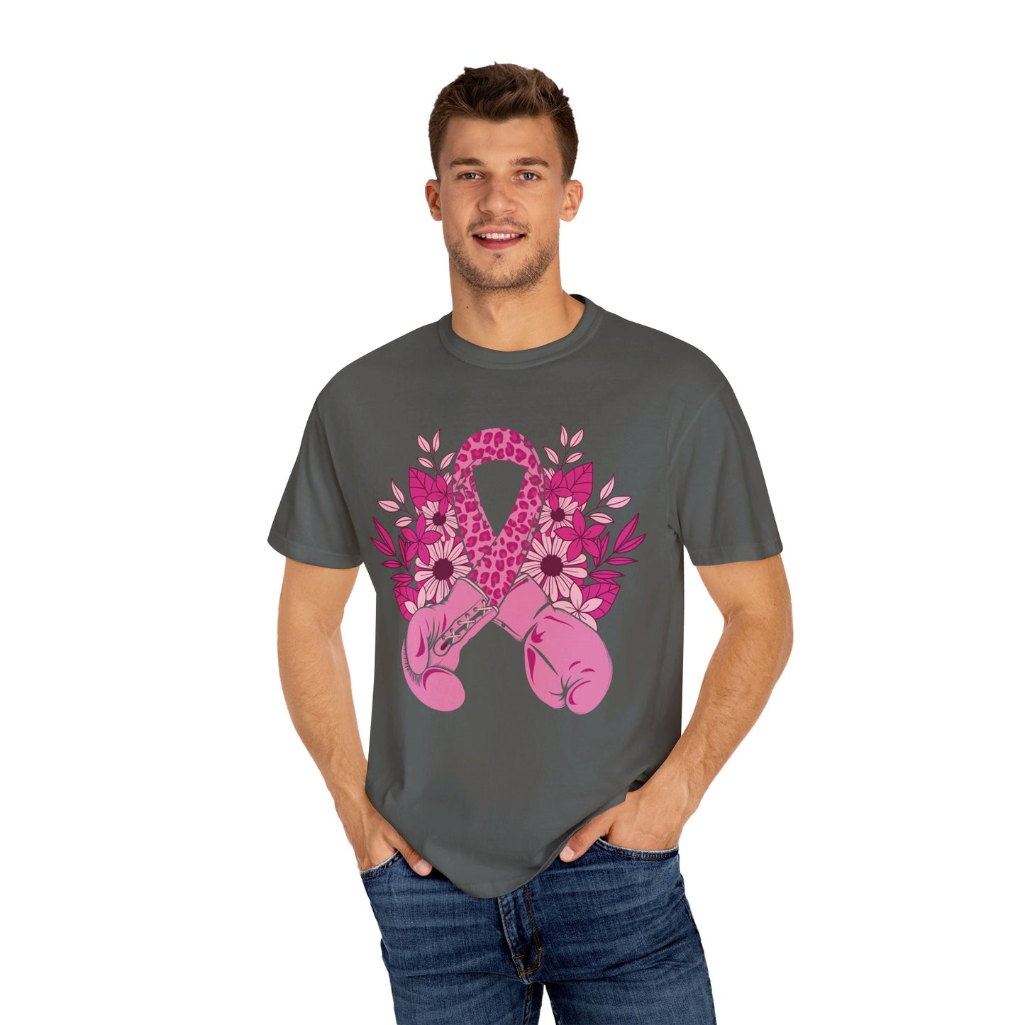 "💪🎗️ Fight Cancer in Style: Unisex Garment-Dyed T-Shirt That Makes a Statement! 🌟👕"