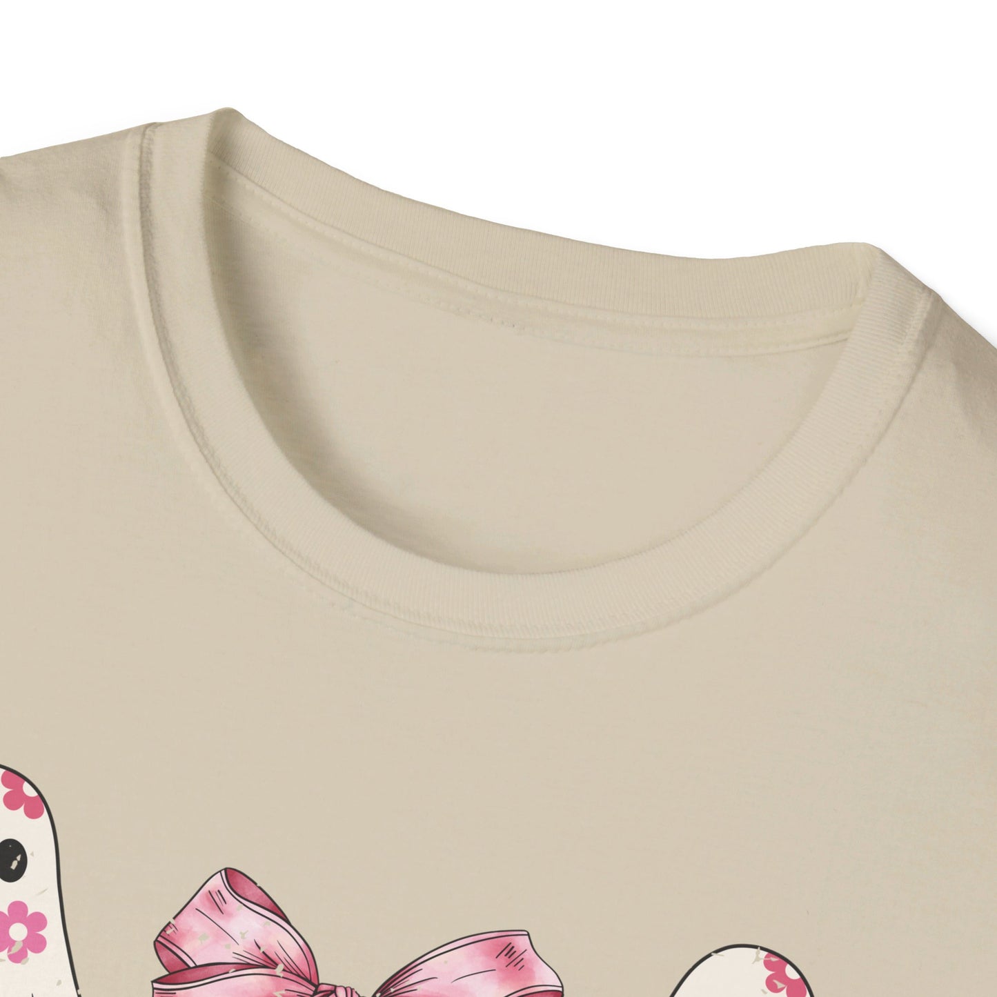 Pink Bows and Ghost Unisex Softstyle T-Shirt