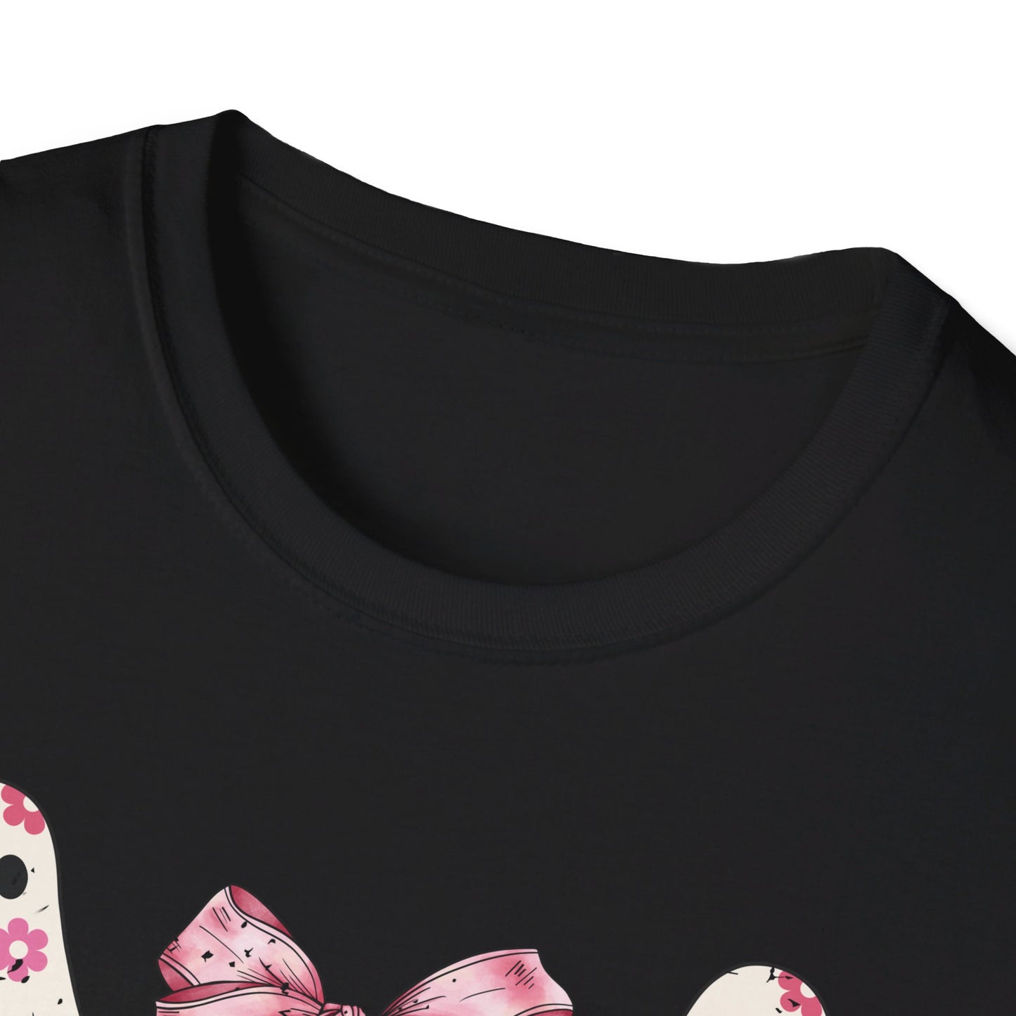 Pink Bows and Ghost Unisex Softstyle T-Shirt