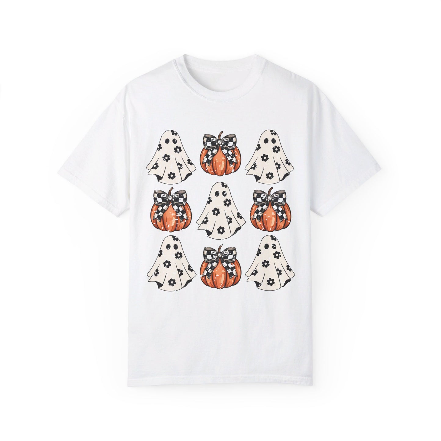 Ghost and Pumpkins Unisex Garment-Dyed T-shirt