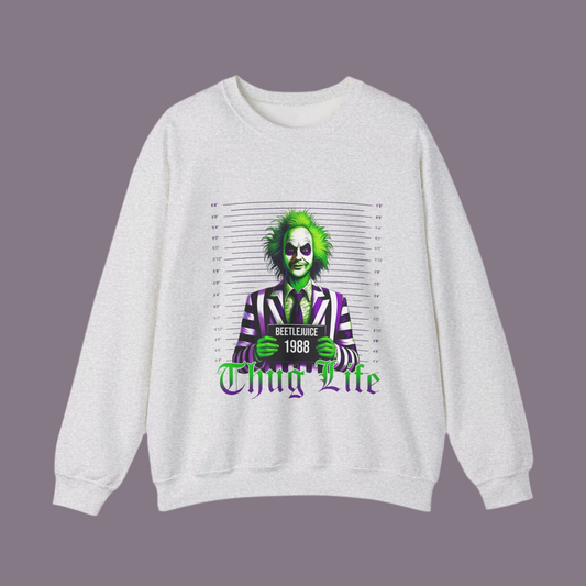 "Beetlejuice Thug Life: The Ultimate Sweatshirt" Unisex Heavy Blend™ Crewneck Sweatshirt