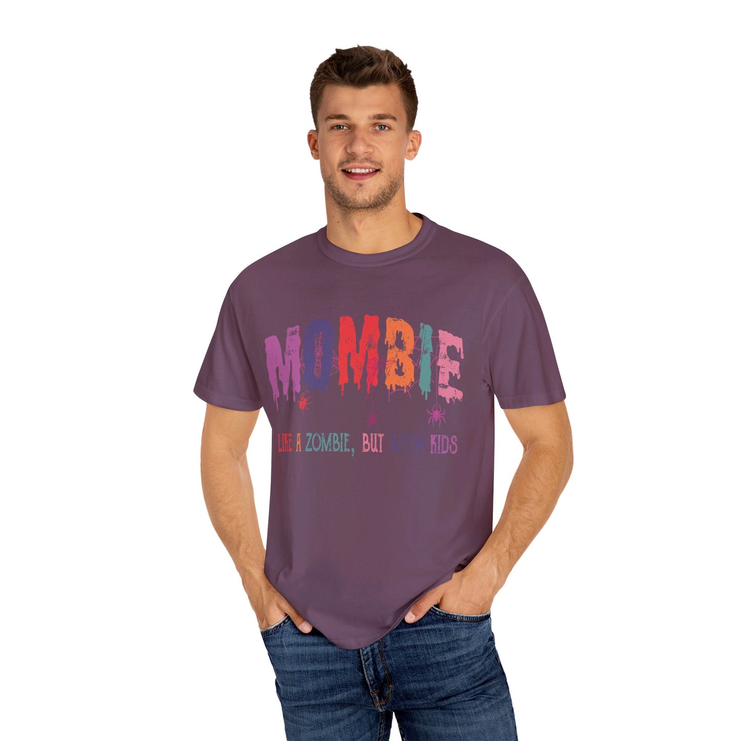 Zombie Mombie Halloween Unisex Garment-Dyed T-shirt