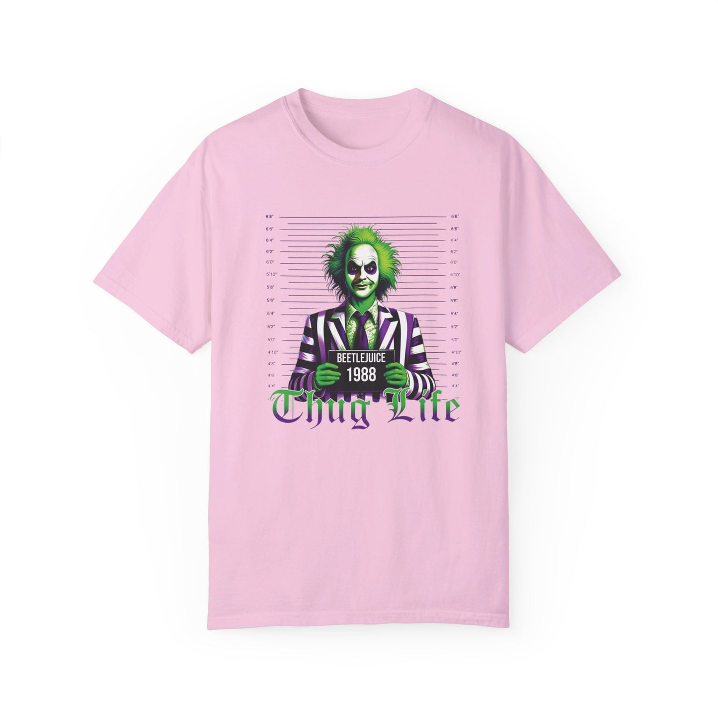 "Beetlejuice Thug Life T-Shirt: Ghostly Swagger" Unisex Garment-Dyed T-shirt